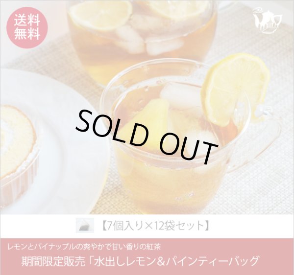 画像1: 期間限定紅茶　水出しティーバッグ ＜レモン＆パイン＞【７個入袋×１２袋セット】送料無料（北海道、九州、沖縄を除きます） (1)