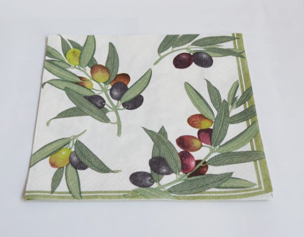 画像2: ペーパーナプキン【Olive Branches】 (2)