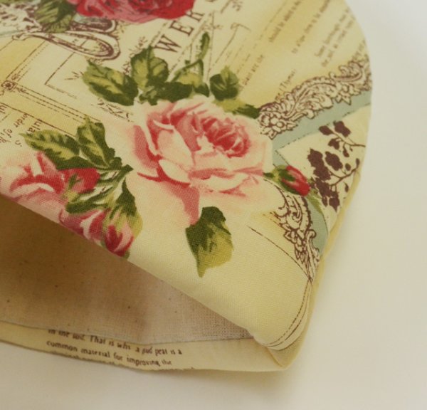 画像2: ティーコージ【ローズ手鏡】 (2)